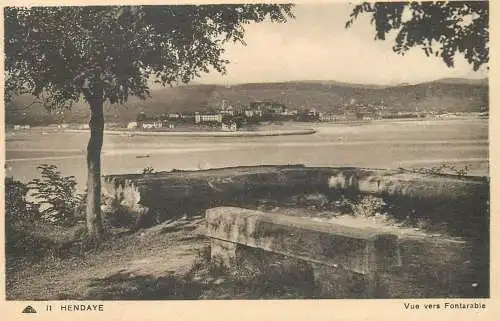 France Hendaye (Pyrenees Atlantiques) vue vers la Fontarabie