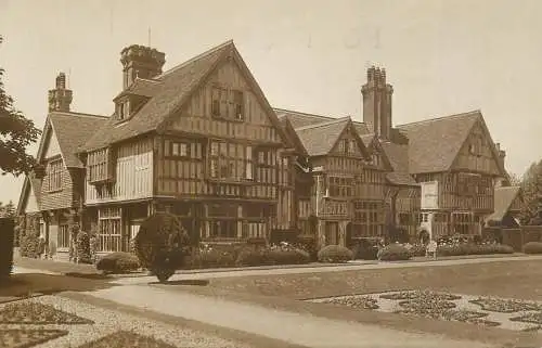 Place to identify Tudor style architecture historic timber-framed house