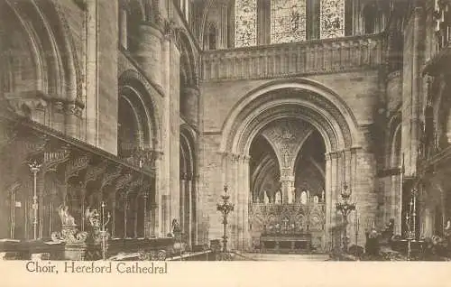 England Hereford Cathedral interior aspect