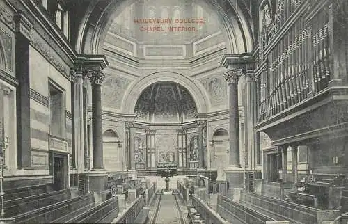 England Hertfordshire Haileybury College Chapel interior view
