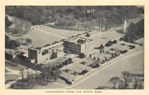 England Chatsworth House aerial view