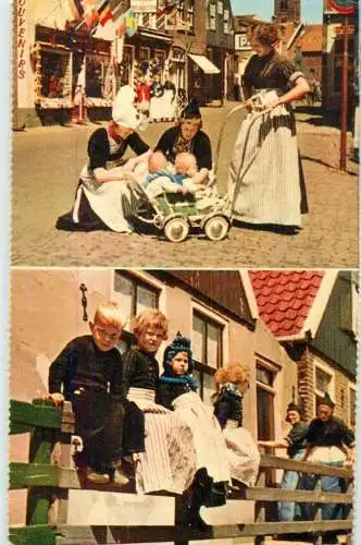Netherlands Volendam children types folk costumes multi view
