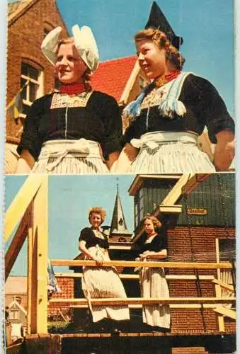 Netherlands Volendam ethnic types folk costumes multi view