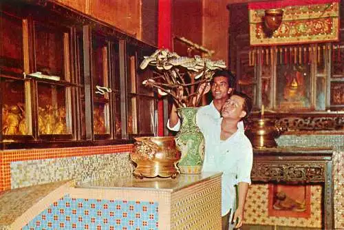 Malaysia Penang Snake Temple interior aspect & ethnic types