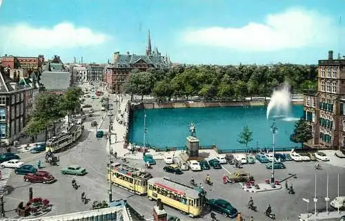 Netherlands Den Haag Outer court with court pond  tramway