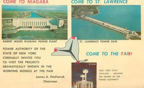 Niagara Power Project, St Lawrence Power Dam & New York State Pavilion - Exhibit of the Power Authority