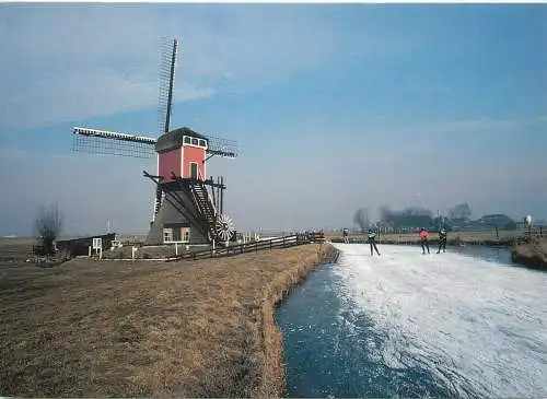 Winter in Netherlands Molen, skating types and scenes place to identify