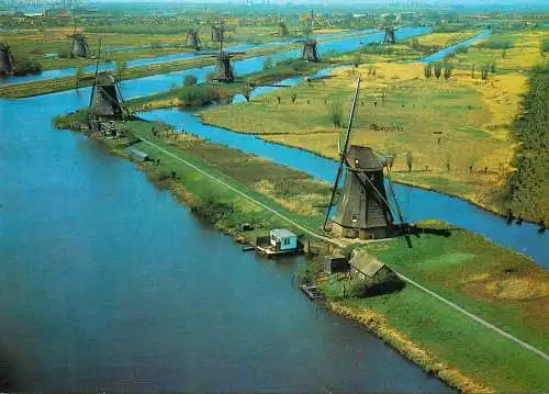 Netherlands Kinderdijk Molens windmills general view