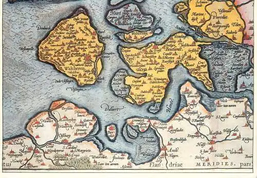 Netherlands Zeewusch-Vlanderen Zeeland map souvenir
