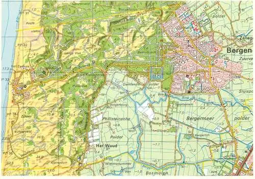 Netherlands Bergen aan Zee map