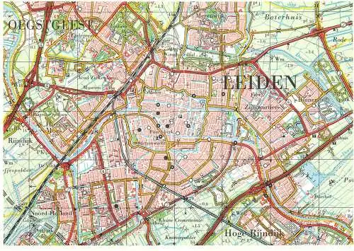 Netherlands Leiden map