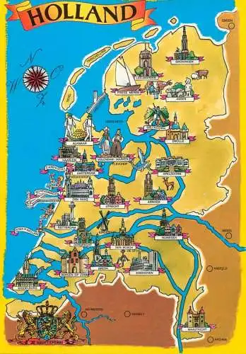 Netherlands map souvenir