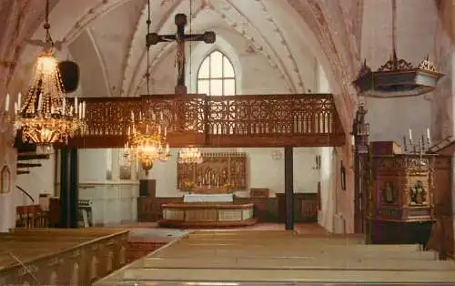 Finland Korpo church interior view
