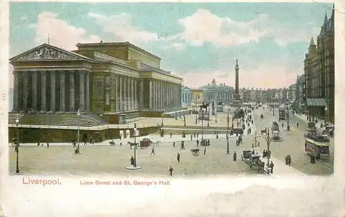 England Liverpool Lime Street & St George's Hall tramway