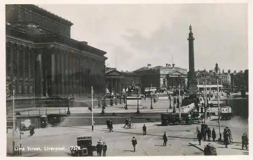 England Liverpool Lime Street black and white view