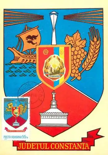 Romania maxi card heraldry country crest Constanta