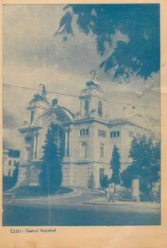 Romania Cluj-Napoca teatrul national QSL Radio amateur card
