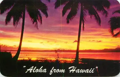 Hawaii Aloha tropical sunset
