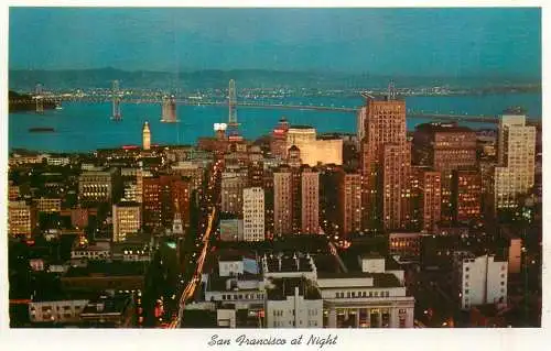 USA San Francisco CA at night