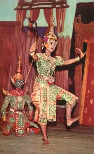 Thailand Bangkok - a thai dramatic performance ethnic types and typical clothing