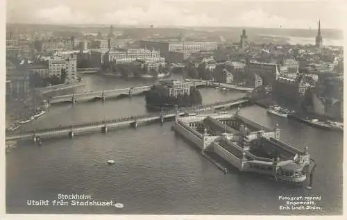 Sweden Stockholm cityscape aerial view