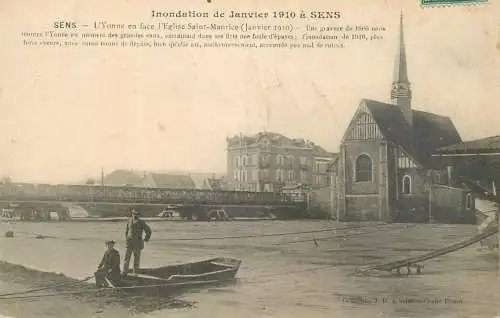 France Paris Inondation de Janvier 1910 a Seine