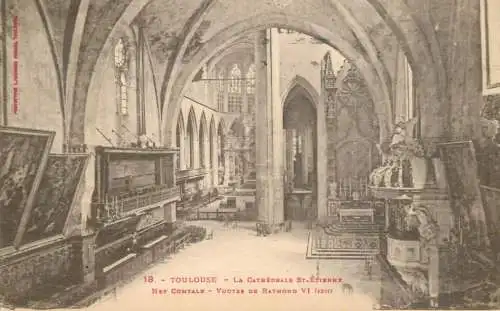 France Toulouse La Cathedrale St Etienne Nef Comtale