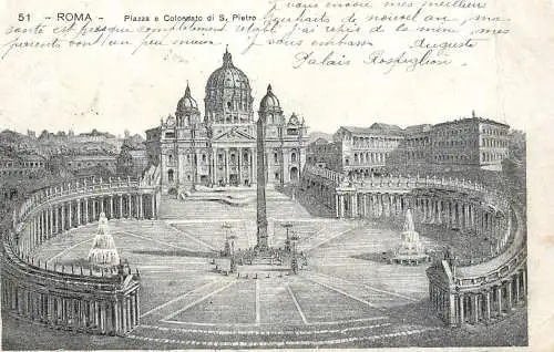 Italy Roma Piazza e Colonnato di S Pietro