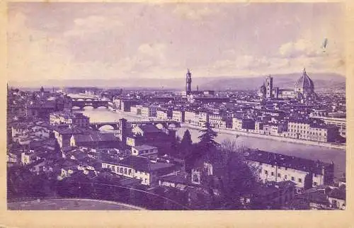 Italy Firenze panorama e veduta dei ponti