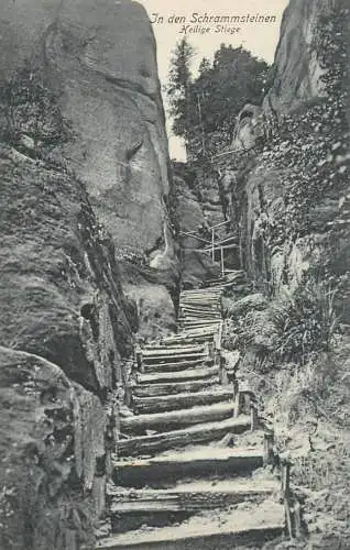 Germany In den Schrammsteinen Heilige Stiege