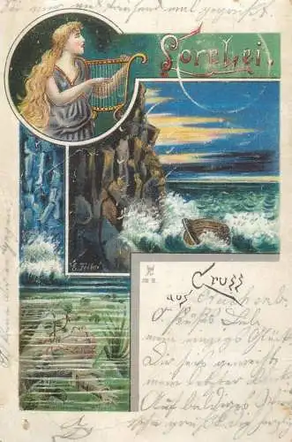 AK Gruss aus Lorelei 1899