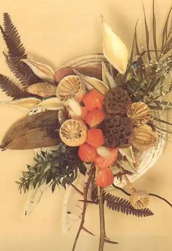 Flowers ornament greetings postcard