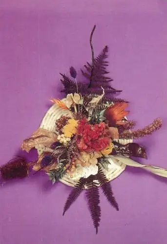 Flowers ornament greetings postcard