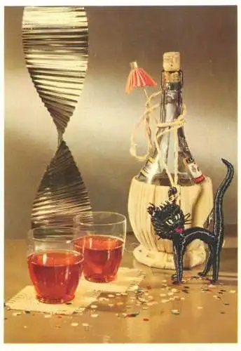 New Year greetings postcard