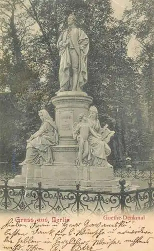 Germany Gruss aus Berlin Goethe-Denkmal