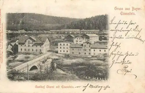 Germany Gruss aus Bayerische Eisenstein Gasthof Oberst