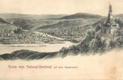 Germany Gruss vom National-Denkmal auf dem Niederwald panorama