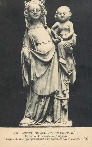 France Eglise de Villeneuve-les-Avignon Vierge a double face d'une Calvaire (XIV siecle)