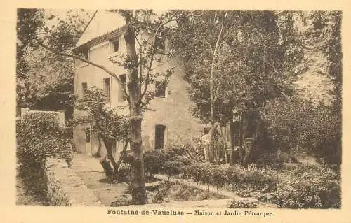 France Fontaine de Vaucluse Maison et Jardin Petrarque