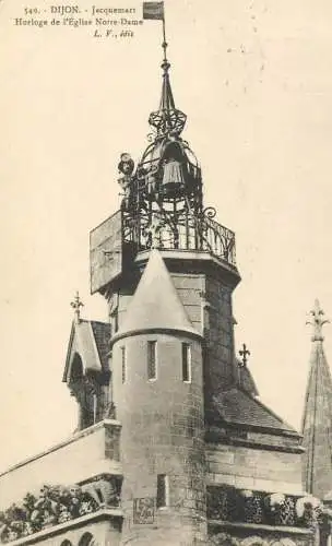 France Dijon Jacquemart Horologe de l'Eglise Notre Dame