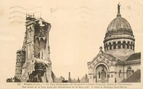France Tours (Indre et Loire) La Tour de Charlemagne & Basilique Saint Martin