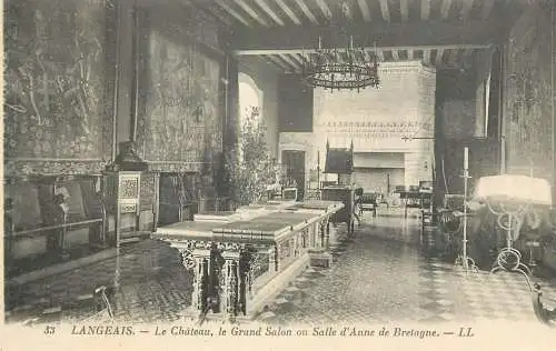 France Langeais - le Chateau Salle d'Anne de Bretagne