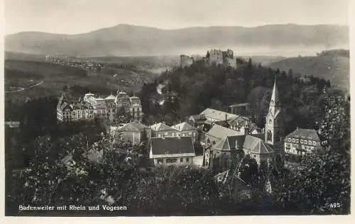 Germany Badenweiler (Schwarzwald) mit Rhein und Vogesen
