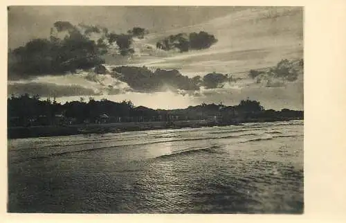 Place to identify sunset at sea