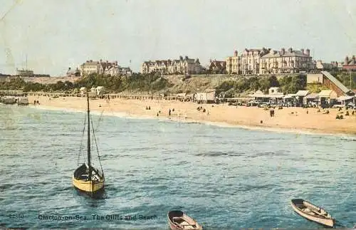 England Clacton-on-Sea cliffs and beach