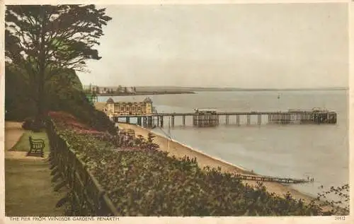 Wales Penarth (Glamorgan) the Pier from Windsor Gardens