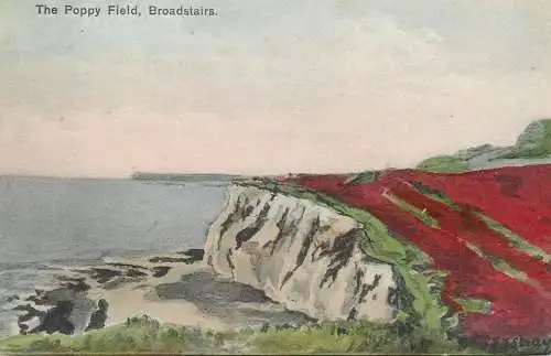 England Broadstairs - the poppy field signed artwork