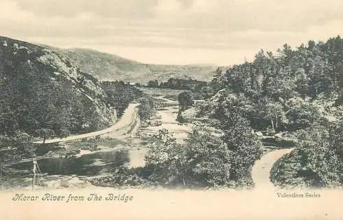 Scotland Morar river from the bridge picturesque landscape