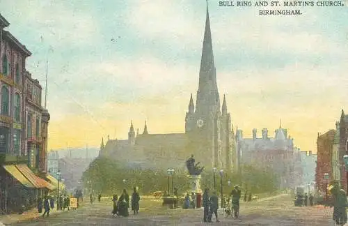 England Birmingham Bull Ring and St Martin's Church