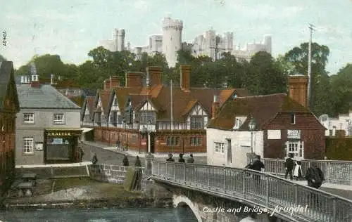 England Arundel Sussex Castle and Bridge